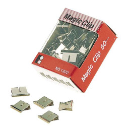 Clips chromés 4mm boîte de 50
