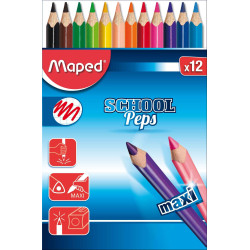 12 crayons de couleur MAXI...
