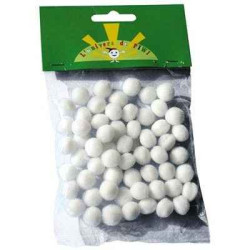 Pompons blancs 15mm paquet...